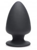 Черная мягкая анальная пробка Squeezable Small Anal Plug - 9 см.