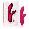 Красный вибромассажер с лепестком для стимуляции клитора Silhouette S19