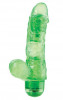 Зелёный гелевый вибраторJelly Joy 6Inch 10 Rhythms Green - 15 см.
