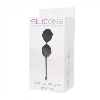 Чёрные вагинальные шарики Delight Pussy Lichee Silicone