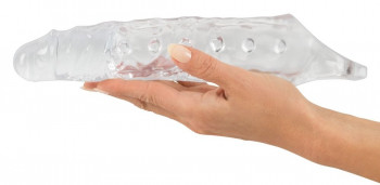 Прозрачная закрытая насадка Crystal Skin Penis Sleeve - 27,8 см.