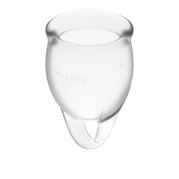 Набор прозрачных менструальных чаш Feel confident Menstrual Cup