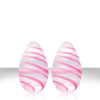 Прозрачные стеклянные вагинальные шарики Crystal Premium Glass Eggs Pink Strips