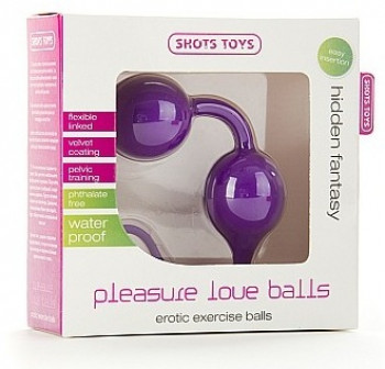Фиолетовые шарики Pleasure Love Balls для вагинальной стимуляции