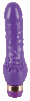 Фиолетовый вибратор Minivibrator с шипиками - 16 см.