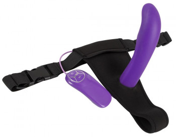 Фиолетовый вибратор с присоской Silicone Purple Vibe - 17,5 см.