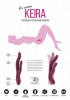 Розовый вибратор Keira с клиторальным отростком - 21,3 см.
