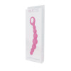 Розовая анальная цепочка Caterpill-Ass Silicone Pink - 19,5 см.