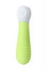 Лаймовый мини-вибратор S-Hande Mini 2 с ребрами - 11,8 см.