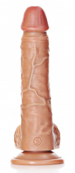 Телесный фаллоимитатор Straight Realistic Dildo Balls Suction Cup 8 - 23 см.