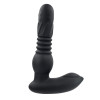 Черный массажер простаты Adams Warming & Rotating Prostate Thruster - 15,3 см.