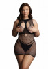 Мини-платье из сетки Duo Net Open Cup Mini Dress, черный