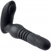 Черный массажер простаты Adams Warming & Rotating Prostate Thruster - 15,3 см.