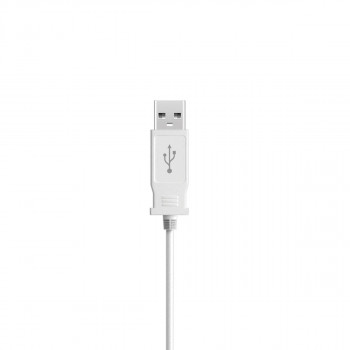 Белая вибропуля с шнуром питания Usb