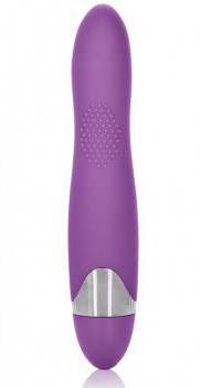 Фиолетовый вибромассажер Amp it Up! 7-Function Silicone Massager - 14 см.