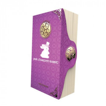 Хай-тек вибратор Magic Tales Pink Charmed Rabbit с бусинами и отростком - 20,5 см.