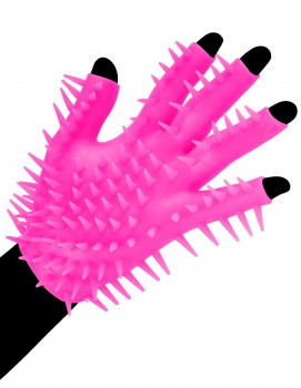 Розовая перчатка для мастурбации Luv Glove