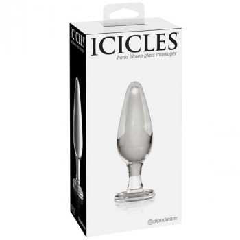 Стеклянный анальный стимулятор Icicles №26 - 11,8 см.