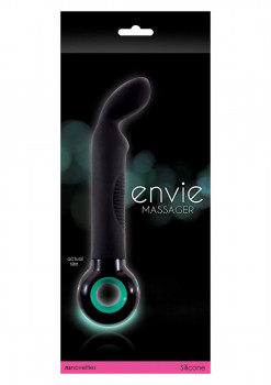 Черный вибратор для G-стимуляции Envie G Spot - 22 см.