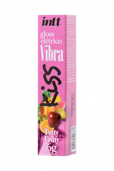 Блеск для губ Gloss Vibe Tutti-frutti с фруктовым ароматом и эффектом вибрации - 6 гр.