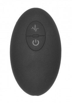 Черный массажер простаты с электростимуляцией и пультом ДУ Prostate massager