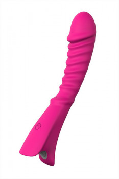 Розовый вибратор для массажа G-точки S-Hande Topi - 19,9 см.