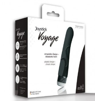 Чёрный мини-вибромассажер Joystick Voyage Mini - 11,8 см.