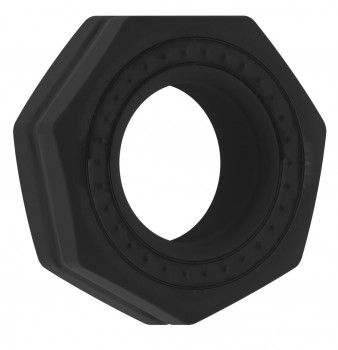 Чёрное эрекционное кольцо No.43 Cockring