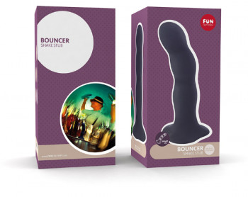 Чёрный фаллоимитатор Bouncer - 18 см.
