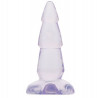 Прозрачная анальная пробка Jelly Joy Sweet Sparkle - 15,2 см.