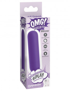 Фиолетовая перезаряжаемая вибропуля #Play Rechargeable Bullet