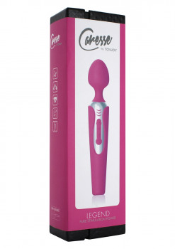 Розовый вибростимулятор Legend Massager - 20 см.