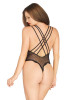 Кружевное боди Point D'Esprit Teddy, черный