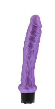 Большой фиолетовый вибратор-реалистик с крупными венами Pearl Shine 10 Vibrator - 25,4 см.