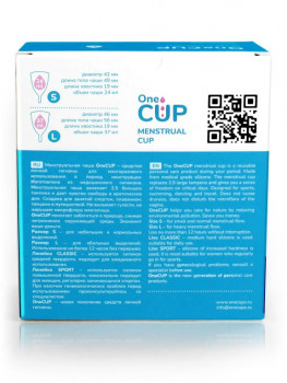 Прозрачная менструальная чаша OneCup Sport - размер L