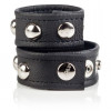 Черная кожаная утяжка на пенис и мошонку Colt Leather Strap Domed With Ball Strap