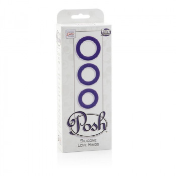 Набор фиолетовых эрекционных колец Posh Silicone Love Rings