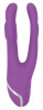Фиолетовый вибромассажер с двумя отростками Sweet Smile Double Vibrator - 18,7 см.
