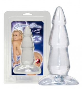 Прозрачная анальная втулка анальная Crystal Clean Special Plug - 15,5 см.