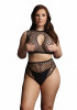 Эротический комплект Duo Net Key-Hole Bra Set, черный