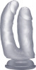Прозрачный анально-вагинальный фаллоимитатор Realistic Double Cock 6,5 Inch - 16,5 см.
