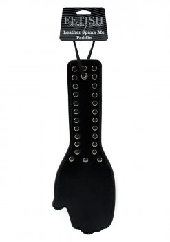 Чёрная шлёпалка в форме ладошки Spank ME Paddle - 28,5 см.