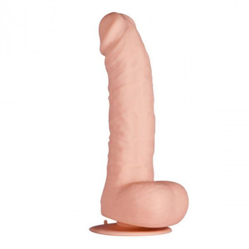 Телесный фаллоимитатор Purrfect Silicone Deluxe Dong 8.5Inch - 21 см.