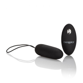 Чёрное виброяйцо Silicone Remote Bullet с пультом ДУ