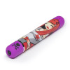 Фиолетовый вибратор с принтом Classic Vibrator Purple Devil Woman - 18,4 см.