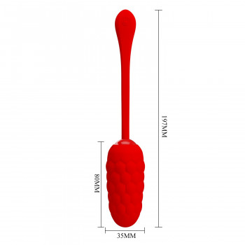 Красное перезаряжаемое виброяйцо Marina