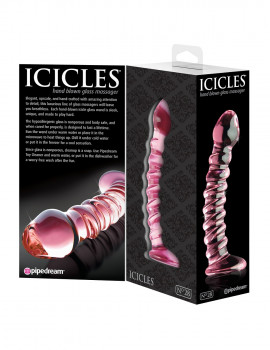 Стеклянный стимулятор Icicles № 28 - 18 см.