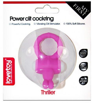 Розовое виброкольцо для пениса Power Rabbit Clit Cockring