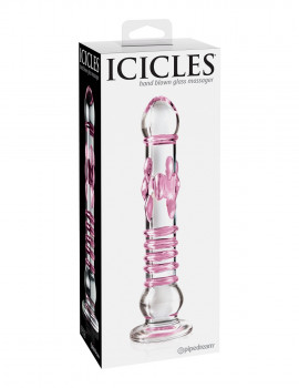 Стеклянный фаллоимитатор Icicles № 6 - 21,6 см.