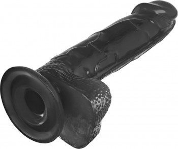Черный реалистичный фаллоимитатор Mr. Bold XL - 22 см.
